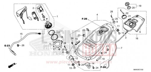 SERBATOIO CARBURANTE/POMPA CARBURANTE NC750XDM di 2021